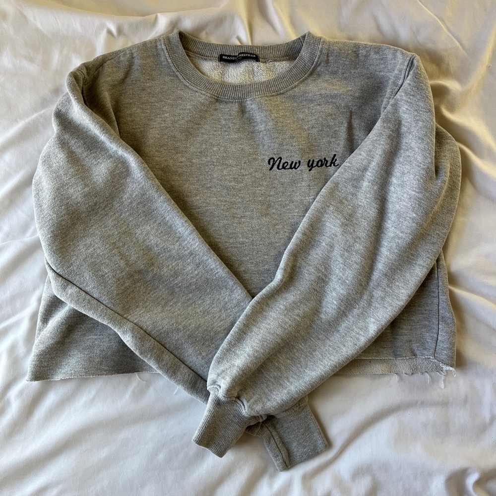 Brandy Melville Cropped New York Sweatshirt